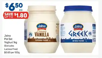 Foodland Jalna Pot Set Yoghurt 1kg offer