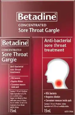 Discount Drug Stores Betadine Concentrated Sore Throat Gargle 15mL offer