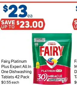 Foodland Fairy Platinum Plus Expert All In One Dishwashing Tablets 42 Pack offer