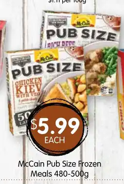 Spudshed McCain Pub Size Frozen Meals 480-500g offer