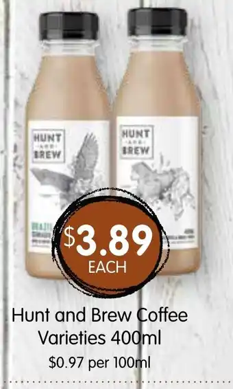 Spudshed Hunt and Brew Coffee offer