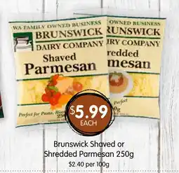Spudshed Brunswick Shaved or Shredded Parmesan 250g offer