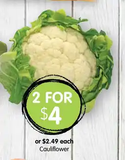 Spudshed Cauliflower offer