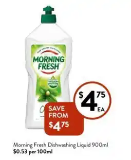 Foodworks Morning Fresh Dishwashing Liquid 900ml offer