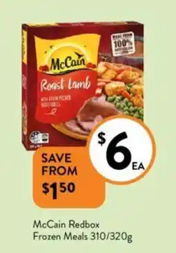 Foodworks McCain Redbox Frozen Meals 310/320g offer
