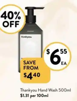 Thankyou Hand Wash 500ml