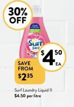 Foodworks Surf Laundry Liquid 11 offer