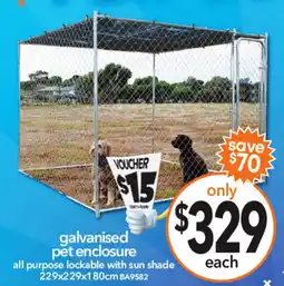 Cheap as Chips galvanised pet enclosure offer