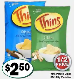 Friendly Grocer Thins Potato Chips offer