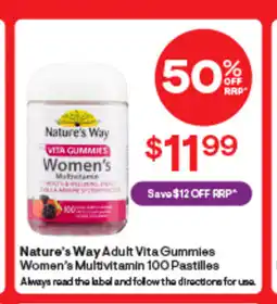 Discount Drug Stores Nature's Way Adult Vita Gummies Women's Multivitamin 100 Pastilles offer