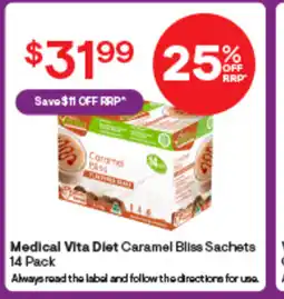 Discount Drug Stores Medical Vita Diet Caramel Bliss Sachets Vital Proteins Collagen Peptides 14 Pack offer