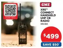 GME XRSTH CONNECT HANDHELD UHF CB RADIO XRS-660