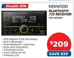 Auto One KENWOOD BLUETOOTH® /CD RECEIVER offer