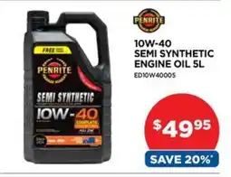 Auto One SEMI SYNTHETIC ENGINE OIL 5L ED10W40005 offer