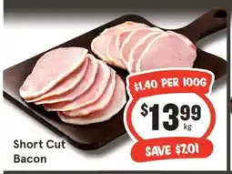 IGA Short Cut Bacon offer
