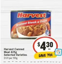IGA Harvest Canned Meal 425g offer