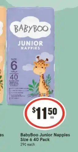 IGA BabyBoo Junior Nappies offer