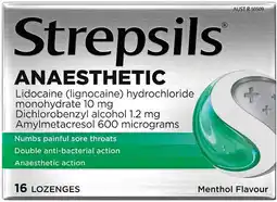 Pharmacy Best Buys Strepsils Anaesthetic Menthol Flavour 16 Lozenges offer