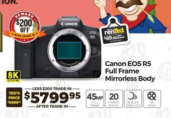 Teds Cameras Canon - EOS R5 Full Frame Mirrorless Body offer