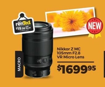 Teds Cameras NIkkor - Z MC 105mm F2.8 VR Micro Lens offer
