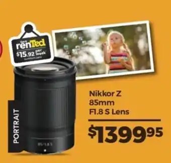Teds Cameras Nikkor - Z 85mm F1.8 S Lens offer