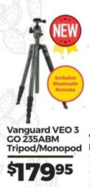 Teds Cameras Vanguard VEO 3 GO 235ABM Tripod / Monopod offer