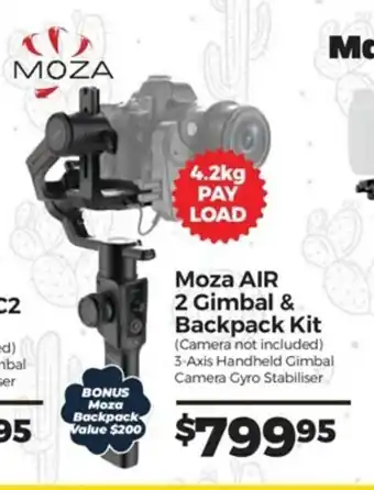 Teds Cameras Moza - Air 2 Gimbal Backpack Kit offer