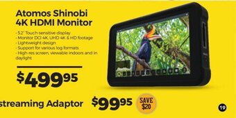 Teds Cameras Atomos Shinobi 4K HDMI Monitor offer