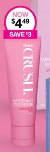 Priceline CRUSH WHITENING TOOTHPASTE offer