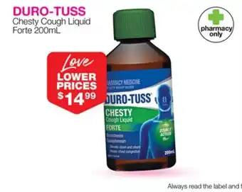 Priceline DURO-TUSS Chesty Cough Liquid Forte 200mL offer