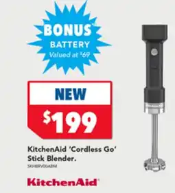 Harvey Norman KitchenAid Cordless Go Stick Blender offer
