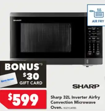 Harvey Norman Sharp 32L Inverter Airfry Convection Microwave Oven offer