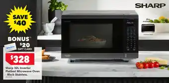 Harvey Norman Sharp 32L Inverter Flatbed Microwave Oven offer