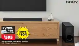 Harvey Norman Sony 3.1-Channel Dolby Atmos Soundbar with Wireless Subwoofer offer