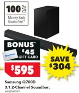 Harvey Norman Samsung Q700D channel soundbar offer