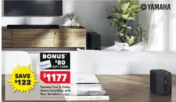 Harvey Norman Yamaha True X Dolby Atmos Soundbar with Rear Speakers offer