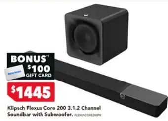 Harvey Norman Klipsch Flexus Core 200 3.1.2 Channel Soundbar with Subwoofer offer