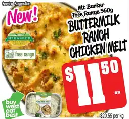 Farmer Jack's BUTTERMILK RANCH CHICKEN MELT offer