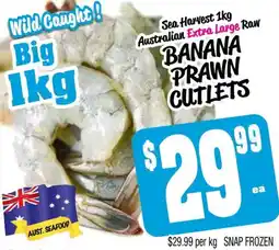 Farmer Jack's BANANA PRAWN CUTLETS offer