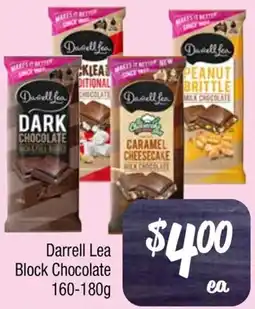 Farmer Jack's Darrell Lea Block Chocolate 160-180g offer