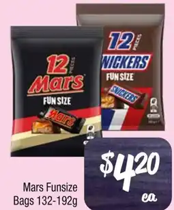 Farmer Jack's Mars Funsize Bags 132-192g offer