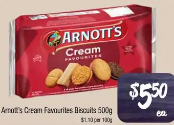 Farmer Jack's Arnott's Cream Favourites Biscuits 500g offer