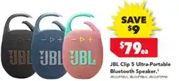 Harvey Norman JBL Clip 5 Ultra-Portable Bluetooth Speaker offer