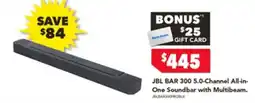 Harvey Norman JBL BAR 300 5.0-Channel All-in- One Soundbar with Multibeam offer