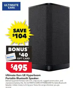 Harvey Norman Ultimate Ears UE Hyperboom Portable Bluetooth Speaker offer