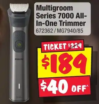 JB Hi-Fi Multigroom Series 7000 All- In-One Trimmer offer