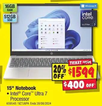 JB Hi-Fi 15" Notebook offer