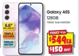 JB Hi-Fi Galaxy A55 128GB offer