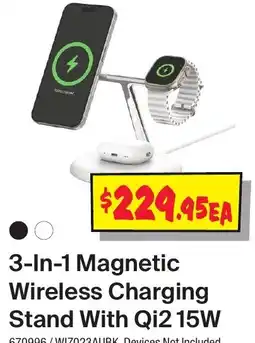 JB Hi-Fi 3-In-1 Magnetic Wireless Charging Stand With Qi2 15W offer