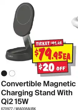 JB Hi-Fi Convertible Magnetic Charging Stand With Qi2 15W offer